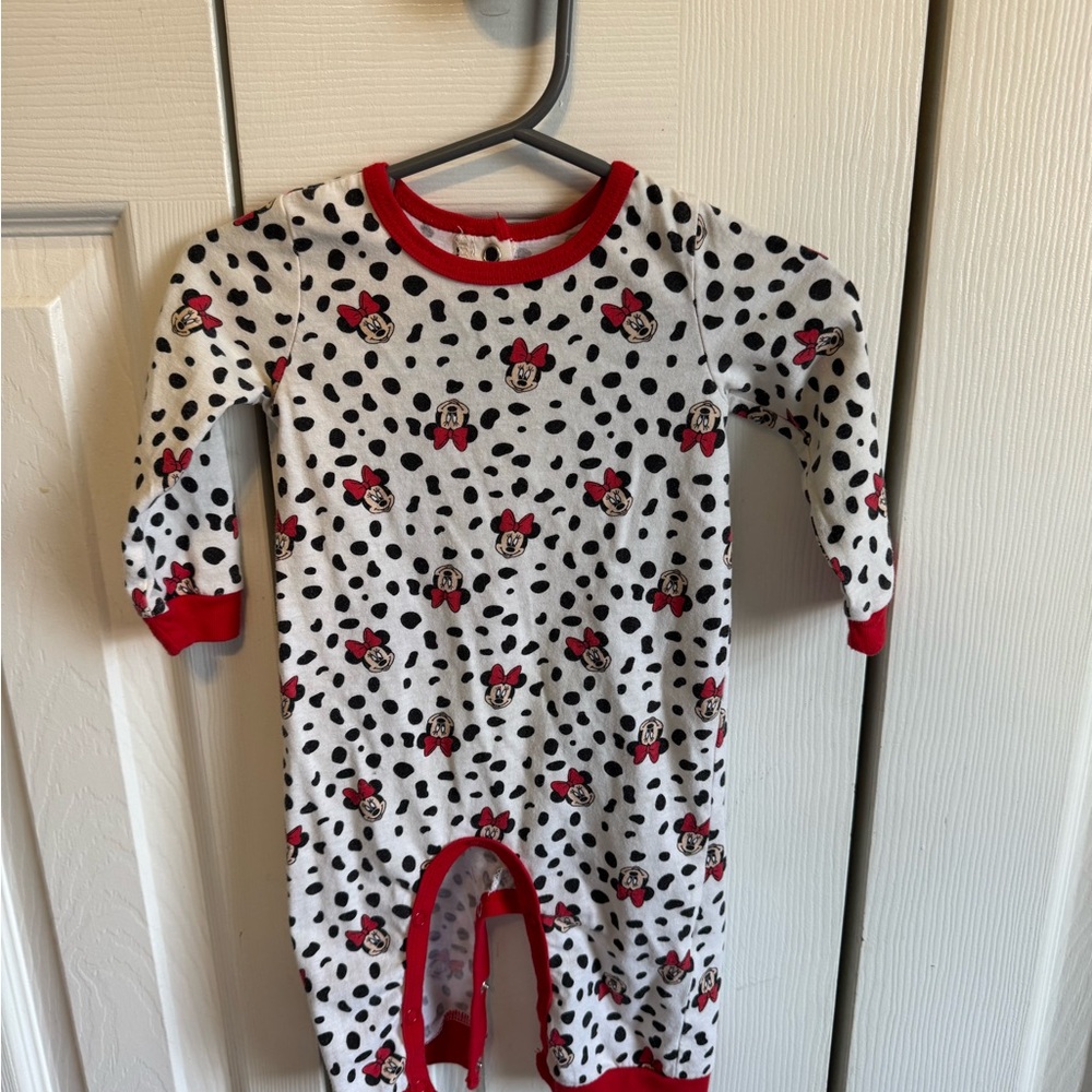 Disney Minnie Mouse Polka Dot Bodysuit - Red and White